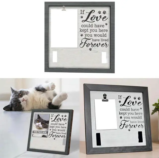 Alt view image 3 of 3 - Collar Holder Frame Dog Loss Keepsake Distressed White Background Heartfelt Inscription Elegant Memorial Keepsake