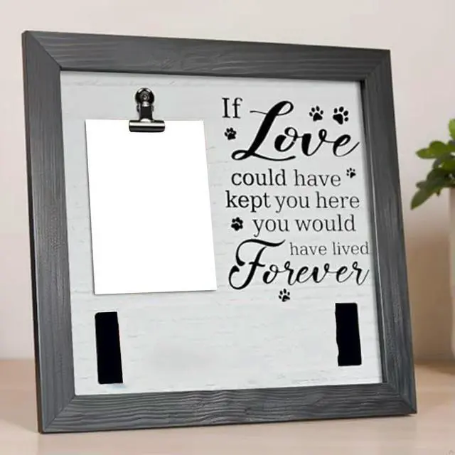 Main image of Collar Holder Frame Dog Loss Keepsake Distressed White Background Heartfelt Inscription Elegant Memorial Keepsake