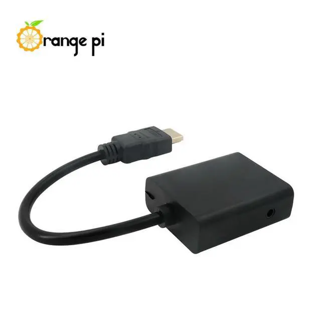 Alt view image 3 of 3 - Orange Pi HDMI to VGA Cable of 17cm anti-jamming transmission line work with Monitor up to 720P
