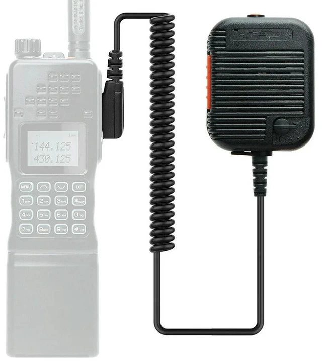 Alt view image 2 of 3 - Two Way Radio Tactical Speaker Microphone Compatible with For BaoFeng AR152 and For Kenwood Radios with Flexible Cable