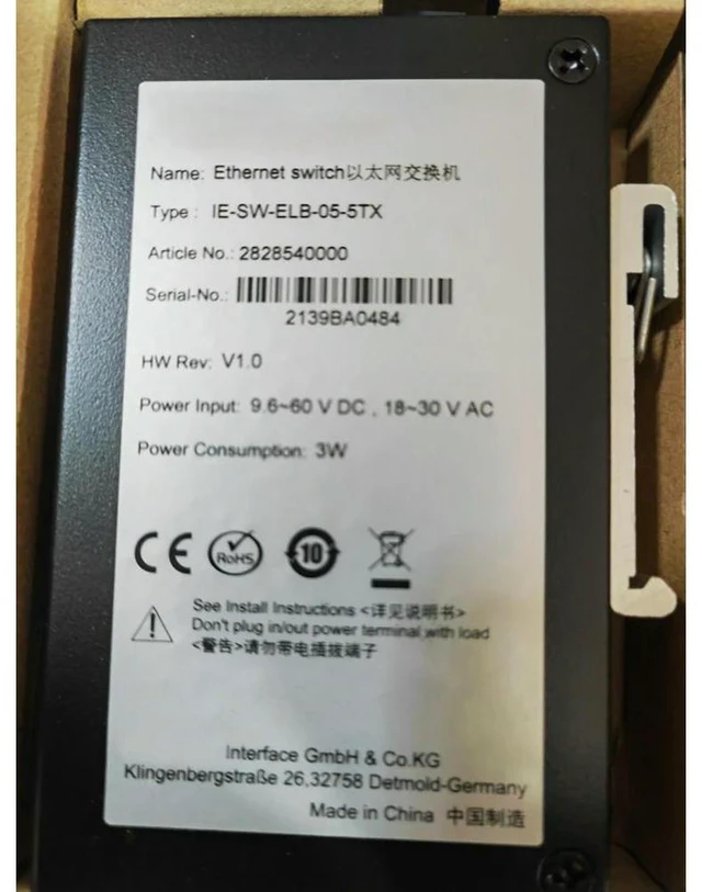 Main image of 2828540000 Ethernet Switch IE-SW-ELB-05-5TX 5 Ports