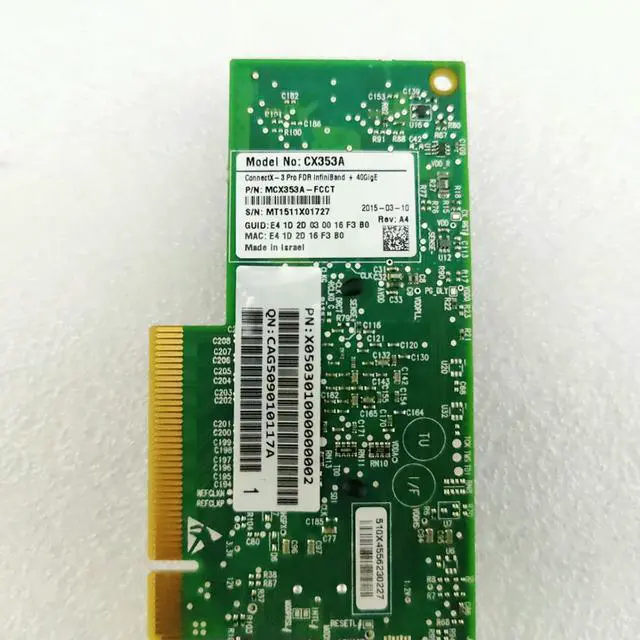 Alt view image 3 of 3 - Network Card NIC ConnectX-3 Pro FDR IB 40/56GbE Single Port CX353A MCX353A-FCCT