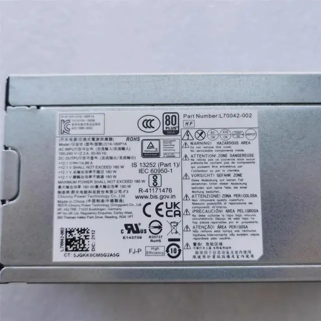 Alt view image 3 of 3 - For 280 Pro G3 MT 180W Power Supply L70042-002 D19-180P1A L70042-004 PCK017