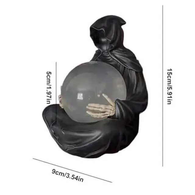 Alt view image 2 of 3 - Desktop Decor Floating Glowing Ball Halloween Theme Eerie Light Decoration For Collectors For Gothic Decor