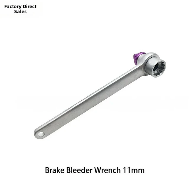 Alt view image 3 of 3 - Brake Bleeder Wrench 11mm Steel Single Hex Automotive Tool for Accurate and Stable Brake Fluid Bleeding on Brake Bleeder Valves