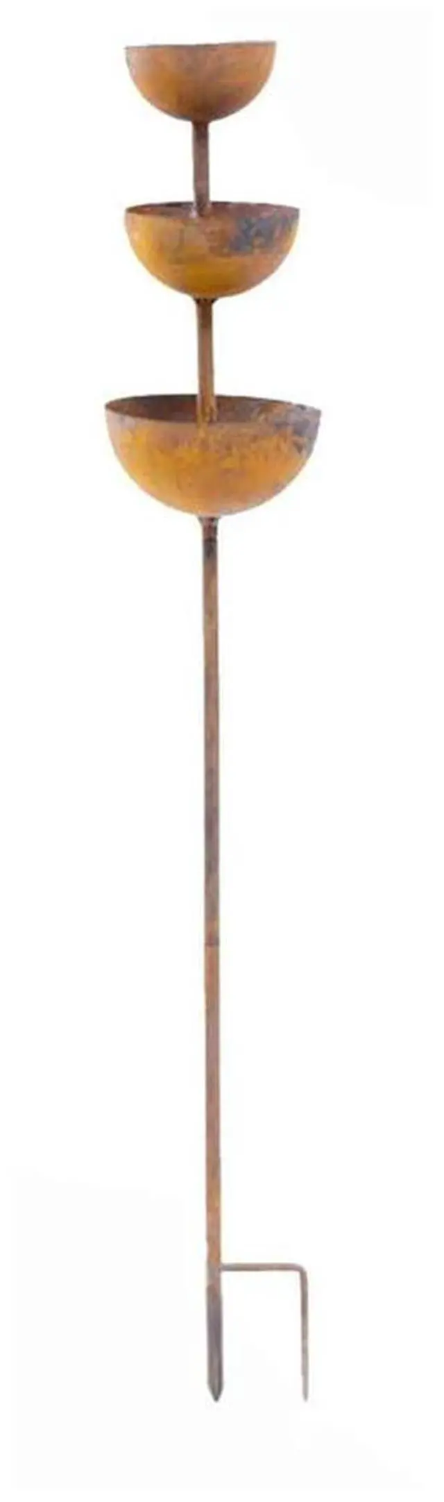 Main image of l Bird Feeder Rainwater Collector Artistic Garden Charm Weather-resistant l Vintage Patina Finish Three-tier Design