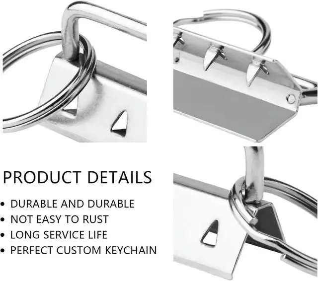 Alt view image 3 of 3 - DIY Craft Kit with 50 Snap Fastener Keychains and Pliers for Lanyard and Bracelet Construction Made from Iron Material