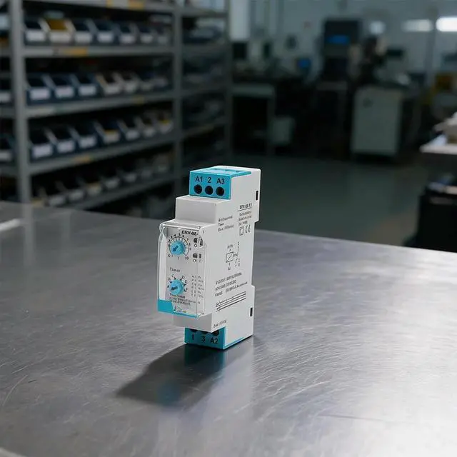Alt view image 2 of 3 - ERV-08-V2 Timer Relay for For industrial Use 0.1 Second 100 Hour Delay Range Compatible with Standard DIN Rails