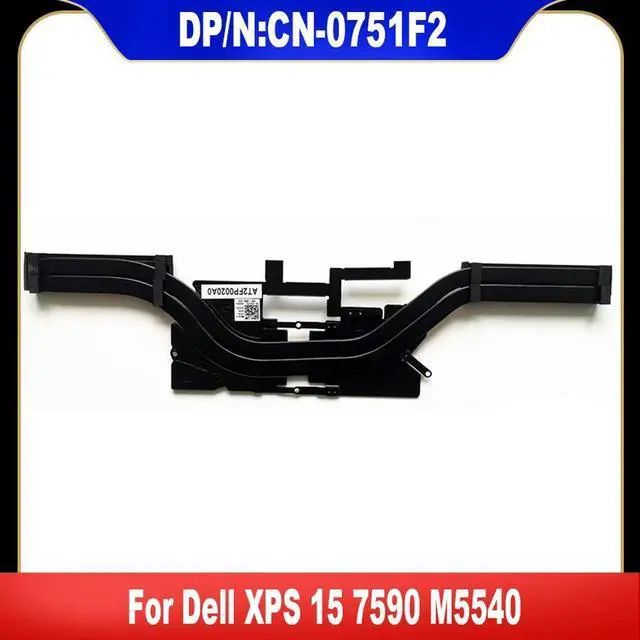 Main image of 0751F2 For XPS 15 7590 M5540 Heatsink Radiator Copper Tube AT2FP0020C0 751F2 CN-0751F2