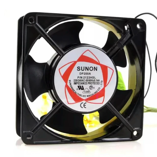 Alt view image 3 of 3 - DP200A P/N 2123HSL 220V 0.14A 12CM 12038 Cooling Fan