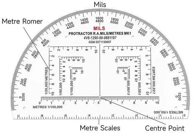 Alt view image 3 of 3 - Accurate Angle Measurement Graphometric Square Protractor with For Durable Acrylic for Classroom and Training Applications
