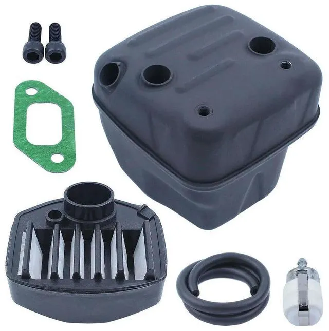 Main image of Replacement Exhaust Muffler and Filter Kit for 357XP 359 355 357 Chainsaw with Gasket Bolts Fuel Line and Air Filter