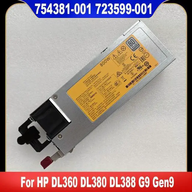 Main image of 754381-001 723599-001 720479-B21 723660-201 800W For DL360 DL380 DL388 G9 Gen9 Power Supply Tested Good