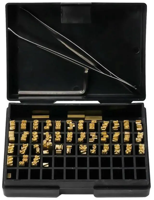 Main image of 120pcs Coding Machine Word Grain 2*3*15cm Hot Stamp Copper Letters Thermal Ribbon Printing Font Electric Ribbon Coding