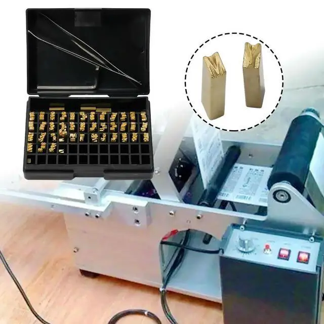 Alt view image 3 of 3 - 120pcs Coding Machine Word Grain 2*3*15cm Hot Stamp Copper Letters Thermal Ribbon Printing Font Electric Ribbon Coding