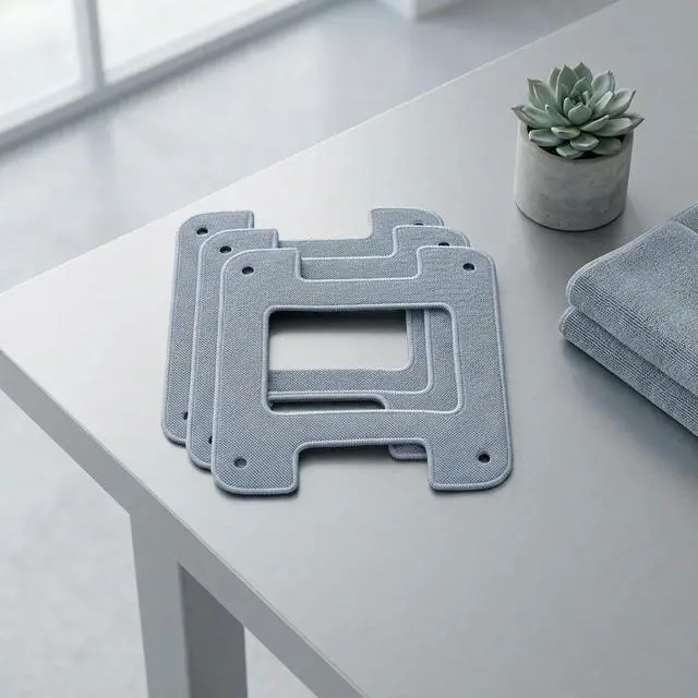 Alt view image 3 of 3 - Auto Window Cleaner Pad Microfiber Mop Pad Dense Microfiber Composite Strong Water Absorption Reinforced Stitched Edge