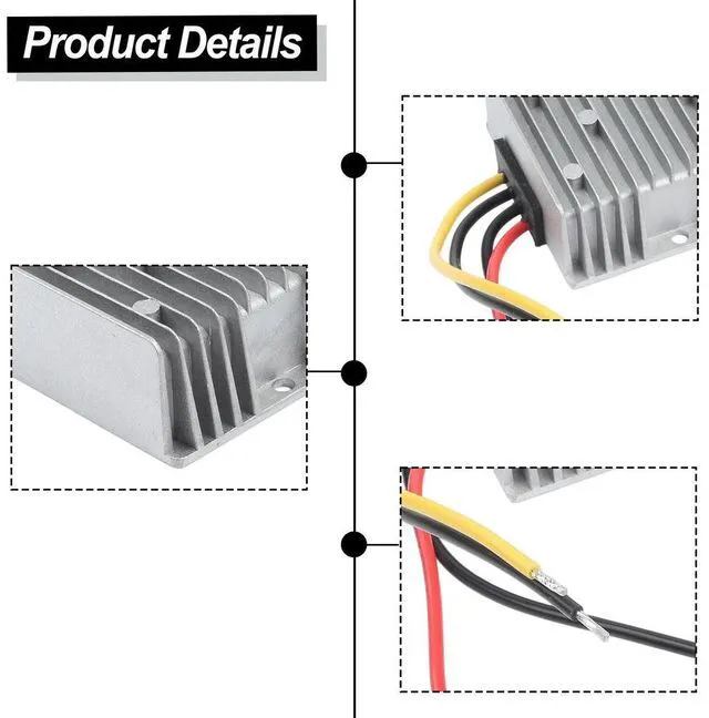 Main image of 12V 24V to 5V 30A 150W IP68 Waterproof DC Step Down Converter with Natural Cooling for Automotive Applications