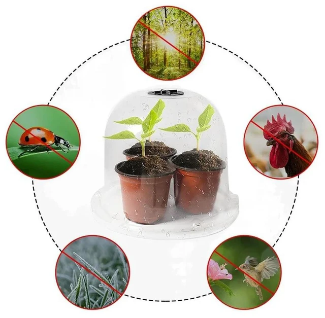 Alt view image 2 of 3 - Rotating Vent PET Plant Cover for Indoor Gardeners Seeking Consistent Airflow and Light Transmission in Growth Domes
