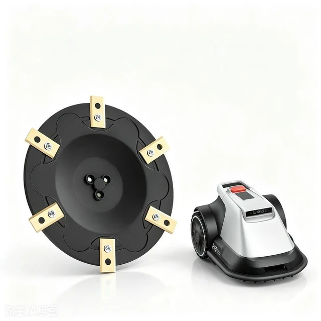 Alt view image 2 of 3 - Robotic Lawnmower Disc Assembly with 6 Titanium Designed for Eufy E15 E18 and For TerraMow Models V600 V1000 S800 S1200