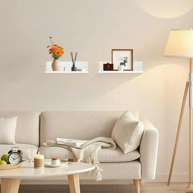 Alt view image 2 of 3 - Robust Weight Capacity Acrylic Floating Shelves Home Decoration Easy To Install Hassle-free Setup For Kitchens