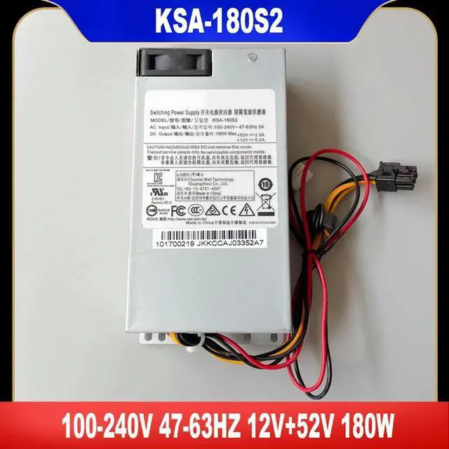 Main image of 180W Switching Power Supply KSA-180S2 100-240V 47-63HZ 12V+52V 100% Tested