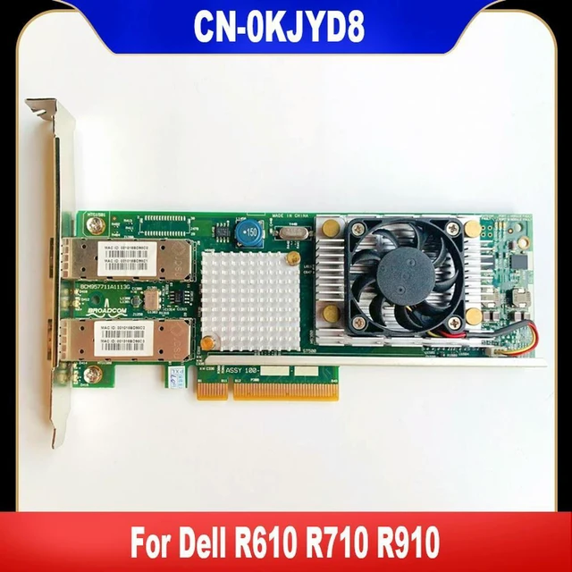 Main image of 0KJYD8 For R610 R710 R910 For 57711 BCM57711 10Gb 10GbE Gigabit Dual Port PCIE KJYD8 Tested