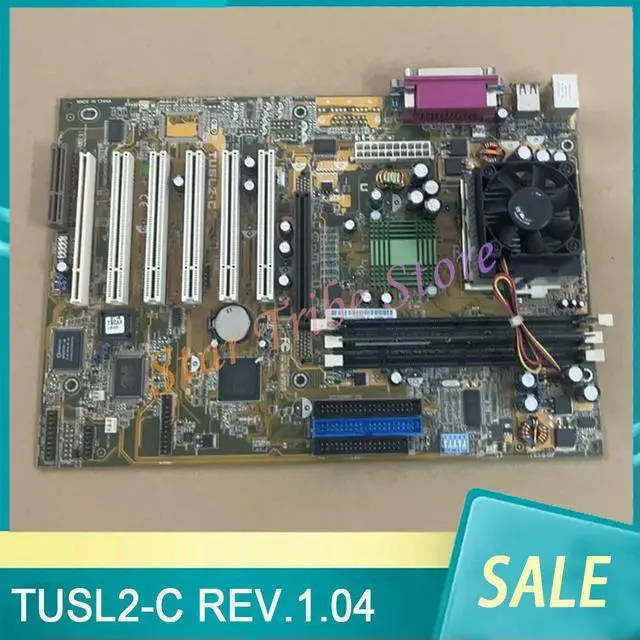 Main image of Motherboard TUSL2-C REV.1.04 With CPU Fan And Memory
