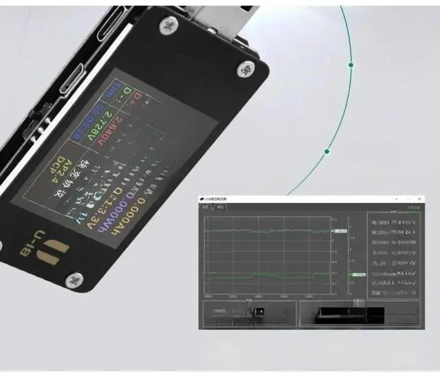 Alt view image 3 of 3 - USB Power Meter with 1.77 inch TFT Display for Real Time Voltage Current Power Monitoring 4V to 24V 0A to 6.5A