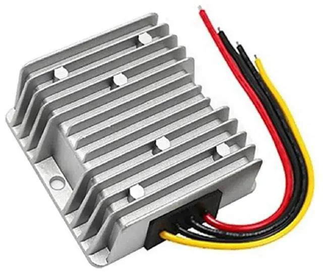 Alt view image 3 of 3 - IP68 Waterproof 24V Input to 48V Output DC-DC Boost Converter 3A 144W Regulator Module Aluminum Housing 74x74x32mm