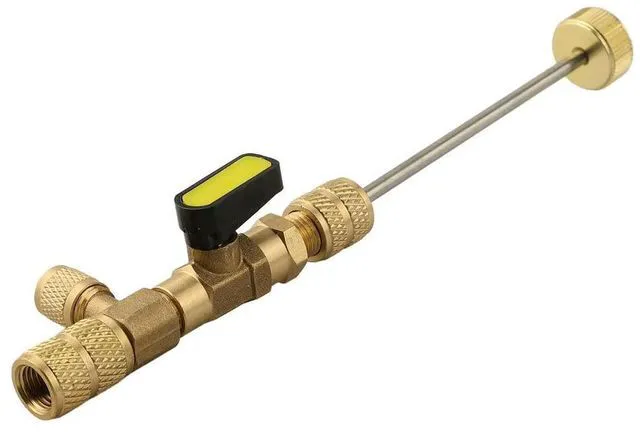 Main image of Valve Core Puller Remover/Installation Tool Disassembly Tool Set + 10 Covers + 20 Valve Cores R410A R22 AC 1/4" And 5/16" Ports