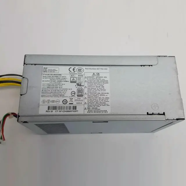 Alt view image 3 of 3 - For ProDesk 280 288 400 800 600 G3 G4 MT 180W Power Supply 913149-001 901762-001 901762-002 PA-1181-6HA D16-180P1A Tested