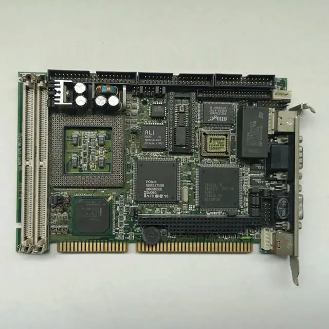 Alt view image 2 of 3 - 586 Half Long ISA With CPU Memory NEAT-575 REV:A2 Industrial Control Motherboard