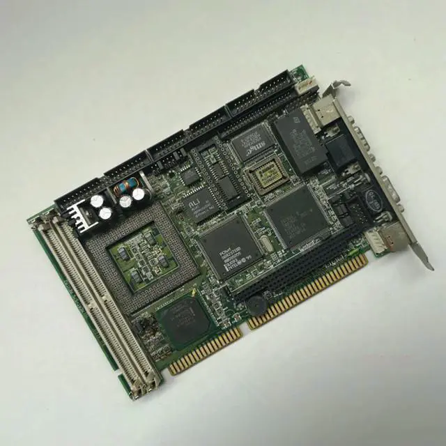 Alt view image 3 of 3 - 586 Half Long ISA With CPU Memory NEAT-575 REV:A2 Industrial Control Motherboard