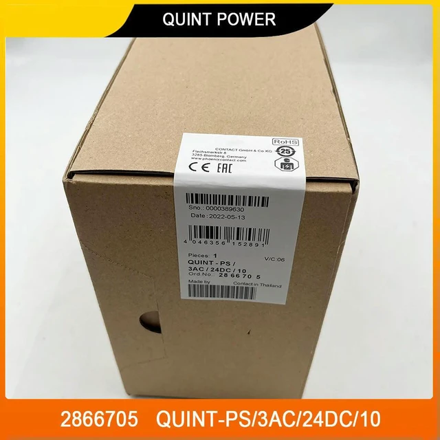 Main image of 2866705 QUINT-PS/3AC/24DC/10 QUINT POWER 24VDC/10A Switching Power Supply
