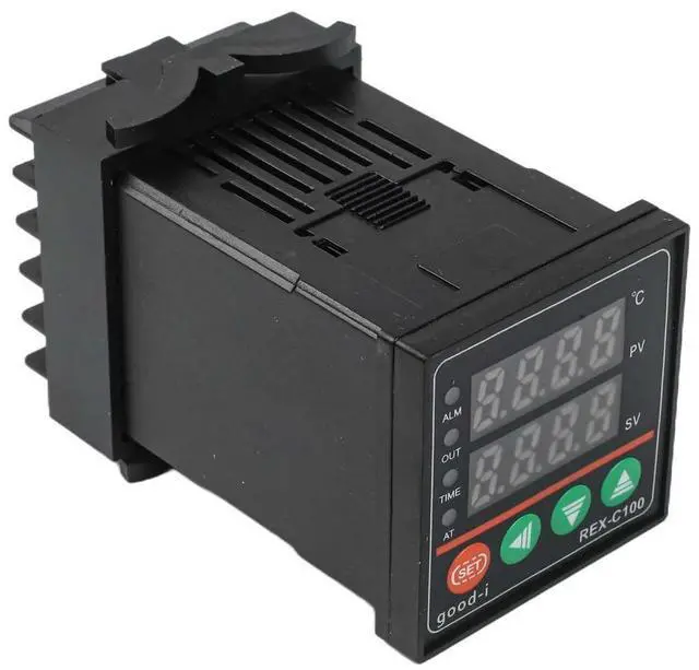 Main image of C100 Temperature Controller with 40DA Relay 24-380V AC Output K Type Probe and Heat Sink for Equipment Integration