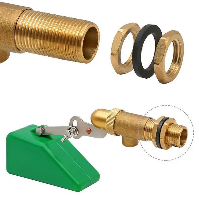 Alt view image 2 of 3 - Automatic For Water Level Control Valve 1/2 inch Brass for Tanks Ponds Aquariums Fountains and Livestock For Water Troughs
