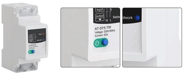 Alt view image 2 of 3 - 2P 63A Circuit Breaker with Remote Control Power Monitoring Timer and Overvoltage Undervoltage Protection