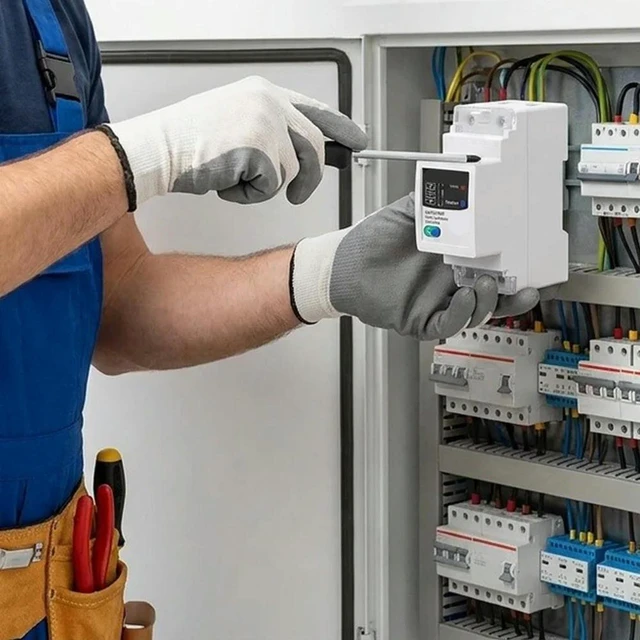 Main image of 2P 63A Circuit Breaker with Remote Control Power Monitoring Timer and Overvoltage Undervoltage Protection