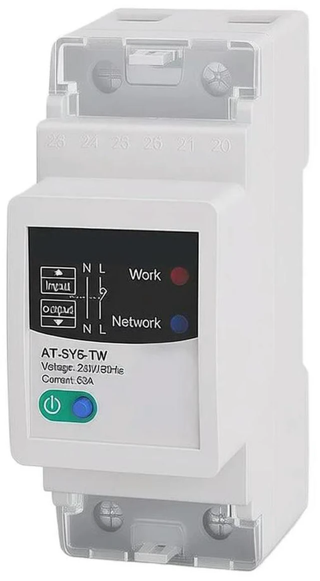 Alt view image 3 of 3 - 2P 63A Circuit Breaker with Remote Control Power Monitoring Timer and Overvoltage Undervoltage Protection