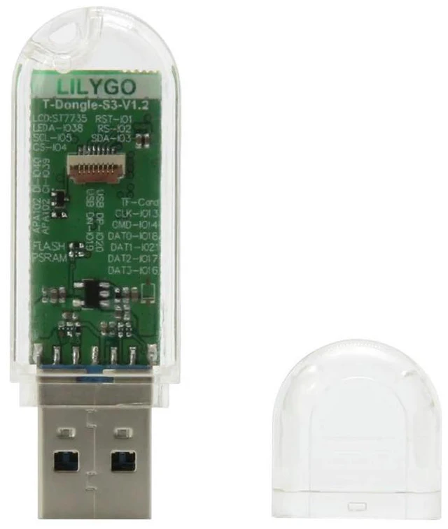 Main image of T-Dongle-S3 ESP32-S3 Development Board With Screen Dongle 0.96 Inch ST7735 LCD Display Support Bluetooth TF Card