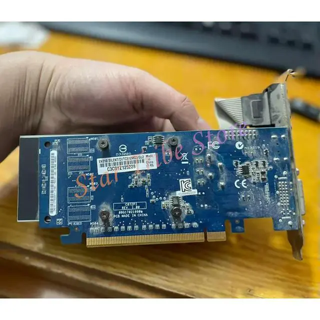 Alt view image 2 of 6 - EN210 SILENT/DI/TC512MD3/GL2 Graphics Card 512M DDR3