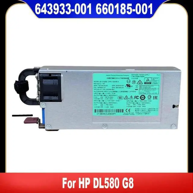 Main image of For DL580 G8 Gen8 1200W Server Power Supply HSTNS-PL30 643933-001 660185-001 643956-201 656364-B21