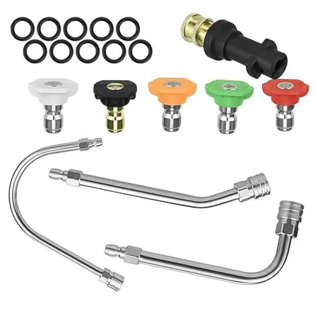 Alt view image 2 of 3 - Quick Connect Pressure Washer Extension Wand for Karcher with Tri-Angle 30 90 120 Degree Angles and 14 Inch Fitting