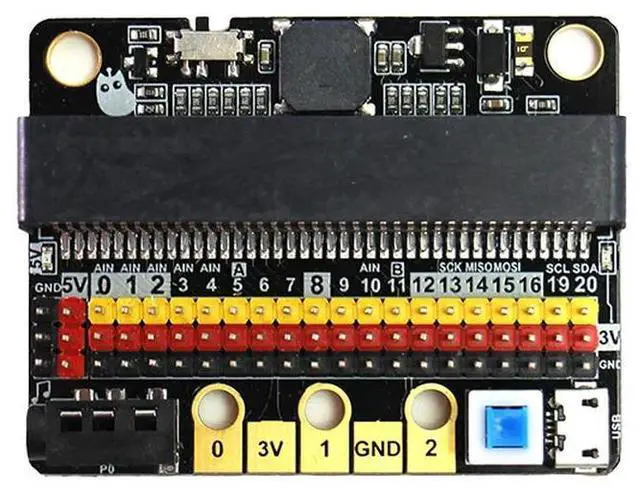 Main image of KittenBot IOBIT V2.0 Breakout Adapter Board For BBC Micro: bit Development Module contains buzzer ,0080000