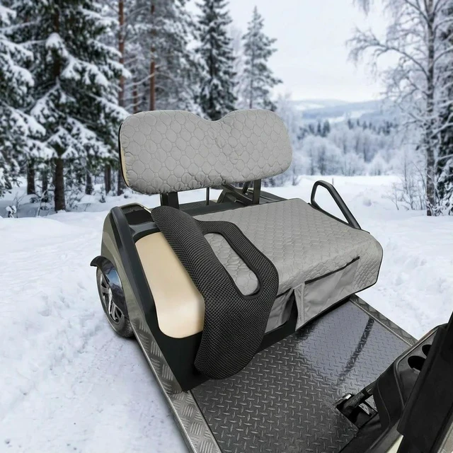 Alt view image 2 of 3 - Fit For Golf Cart Seat Blanket with 2 Side Pockets Non Slip Dots and Handle Cutouts 50.5 x 31.7 Inch Dimensions