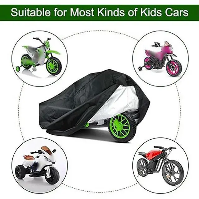 Alt view image 3 of 3 - Weatherproof Child Bike Cover Garage Protection Waterproof Motorcycle Cover Waterproof Oxford Fabric Adjustable Bottom Rope