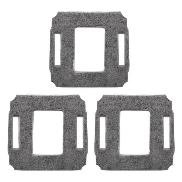 Alt view image 2 of 3 - 3 Pack Microfiber Replacement Pads Compatible with For HUTT W10 Window Cleaning Robot Washable Cleaning Cloths