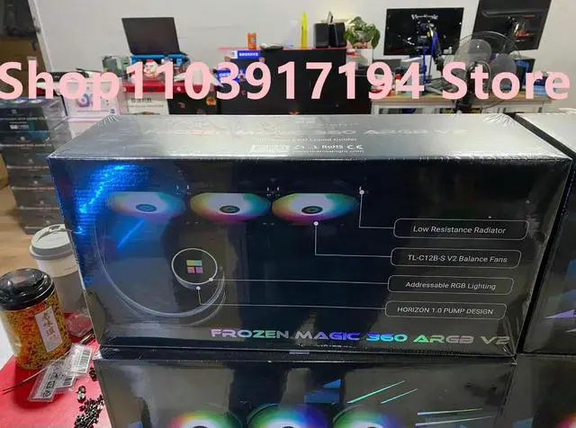 Alt view image 2 of 2 - MAGIC 360ARGB V2 desktop CPU water-cooled radiator , one piece