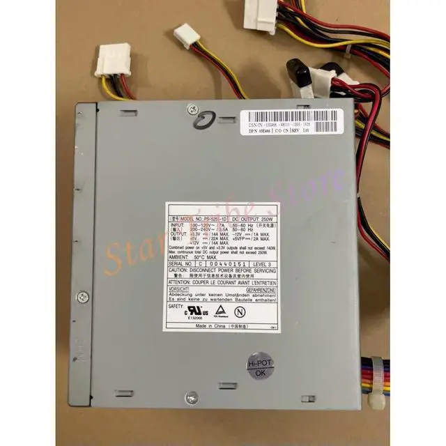 Alt view image 2 of 3 - Power Supply PS-5251-1D 250W P1 Interface 24-Pin 4 IDE Interfaces CPU P2 Interface 16-Pin