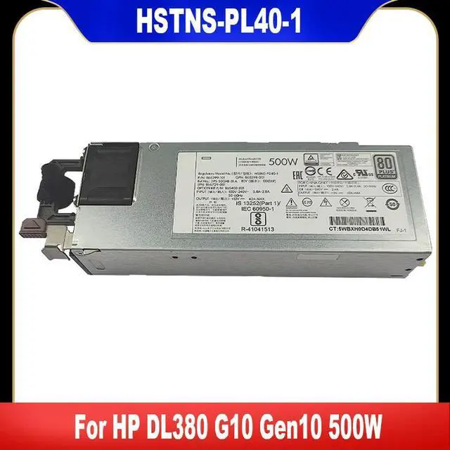 Main image of 500W For DL380 G10 Gen10 500W Server Power Supply HSTNS-PL40-1 865398-001 866729-001 865399-201 865408-B21